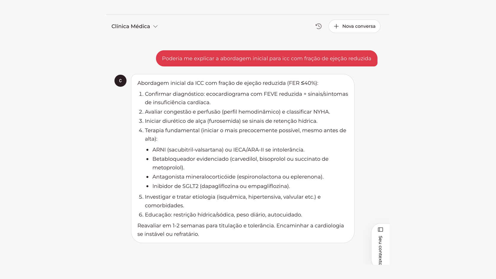 Conversación con la entidad de la especialidad en el chat